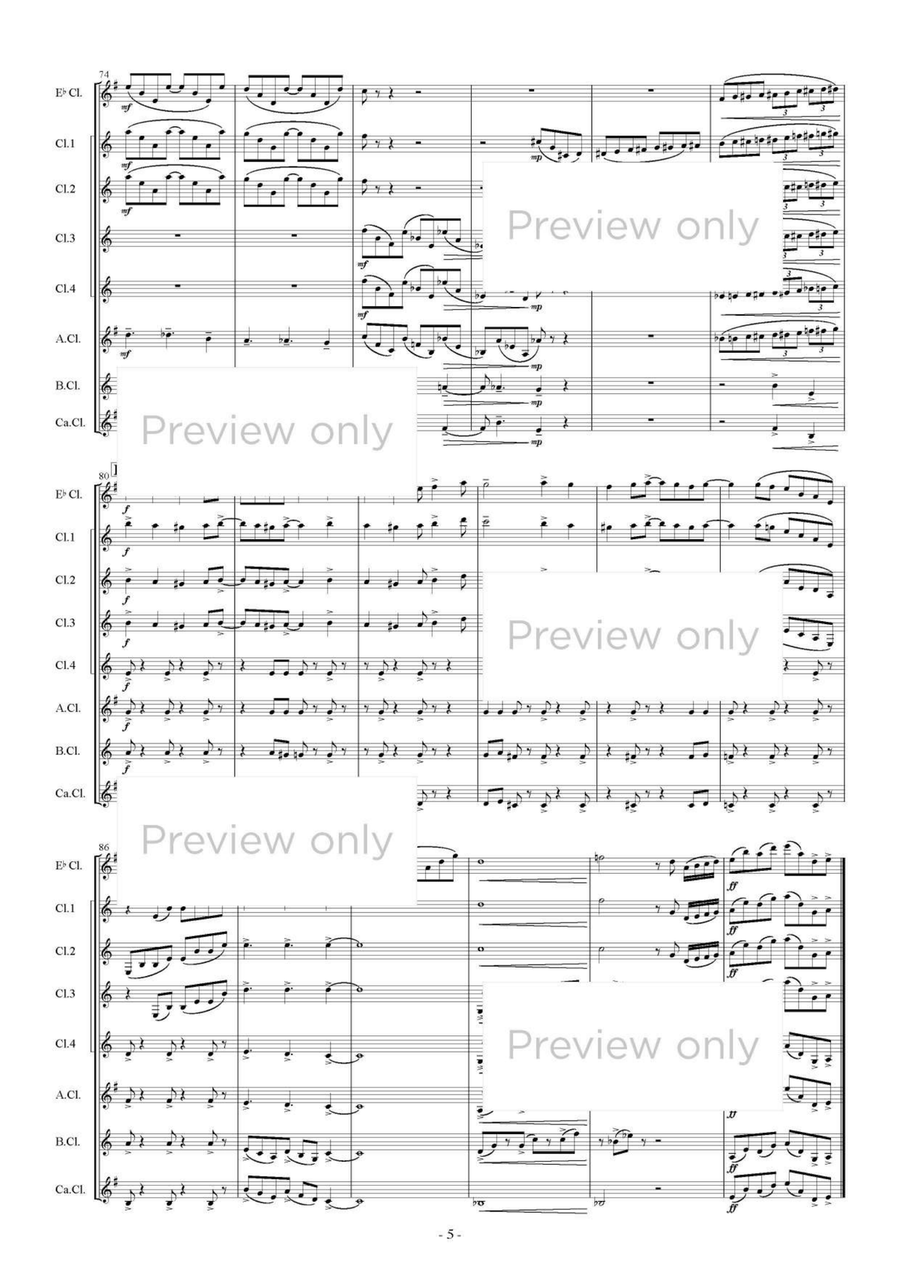 Emozione - Clarinet Octet Clarinet Quartet scores gallery preview page 6