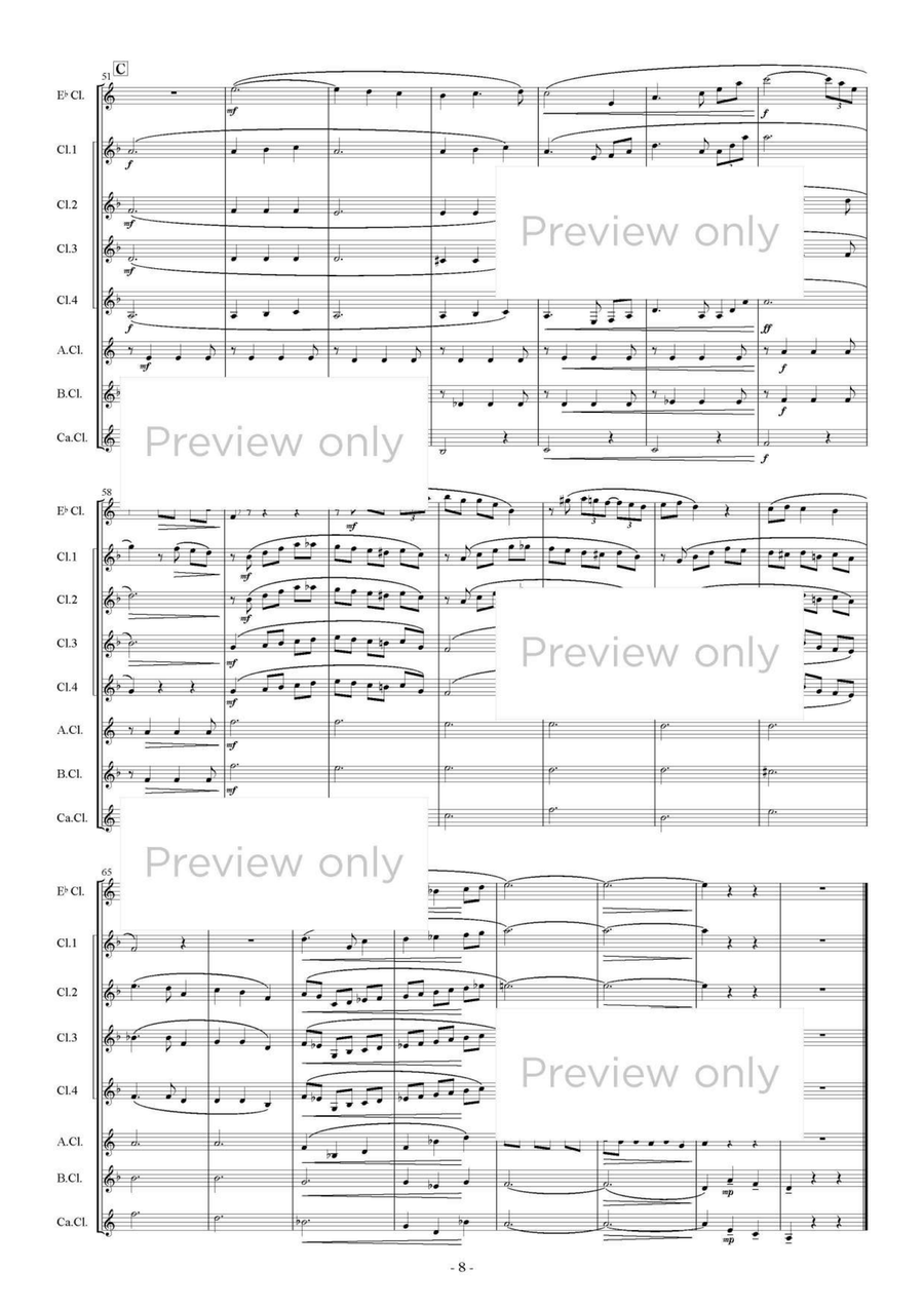 Emozione - Clarinet Octet Clarinet Quartet scores gallery preview page 9