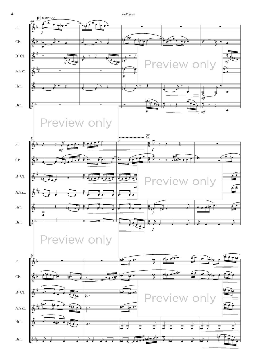 Antiques - Woodwind Sextet Chamber Music scores gallery preview page 5