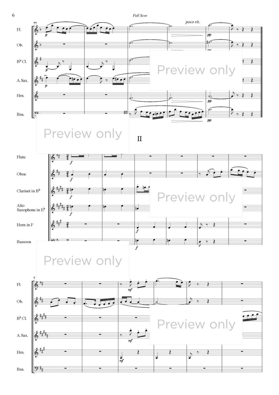 Antiques - Woodwind Sextet Chamber Music scores gallery preview page 7