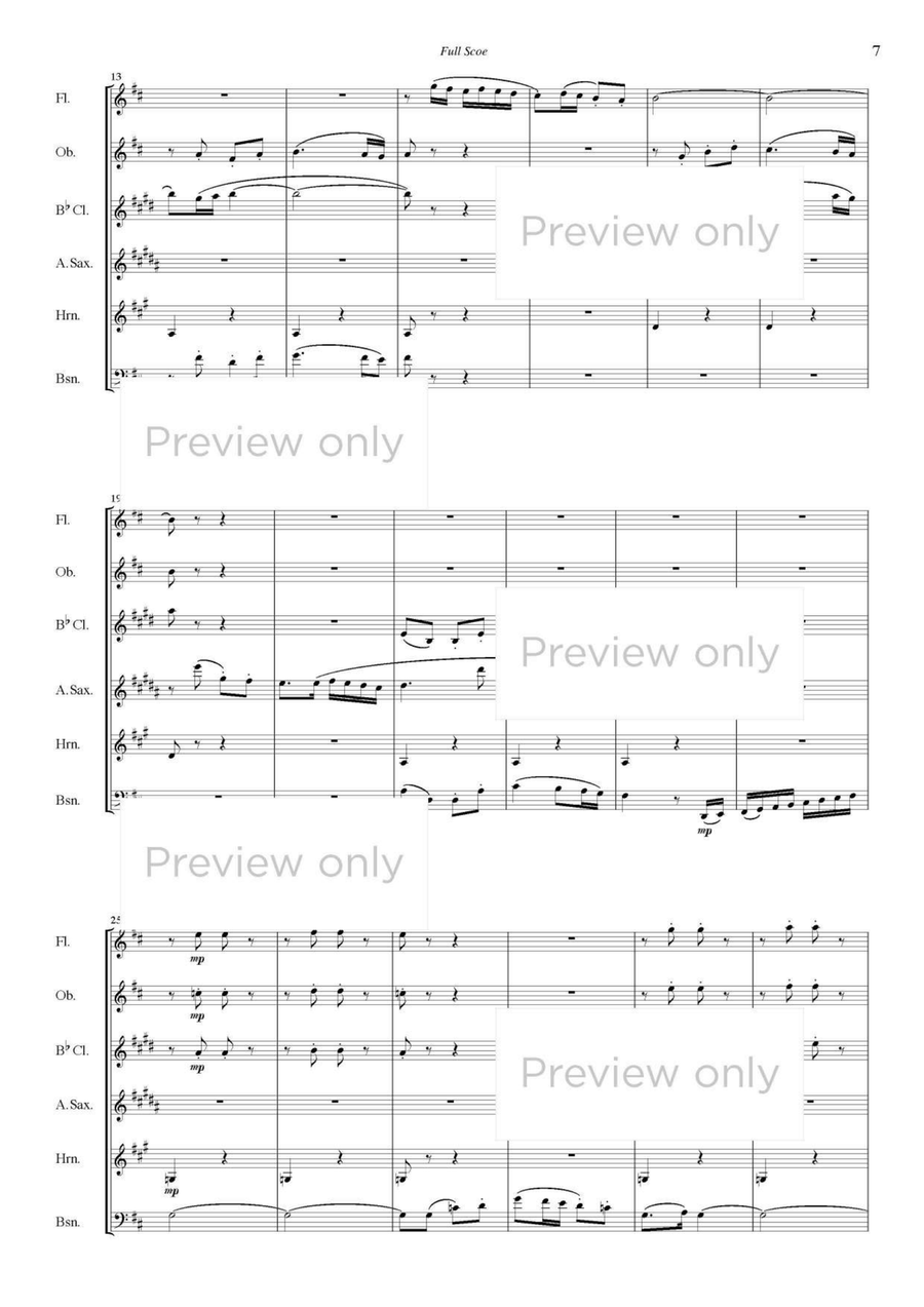 Antiques - Woodwind Sextet Chamber Music scores gallery preview page 8