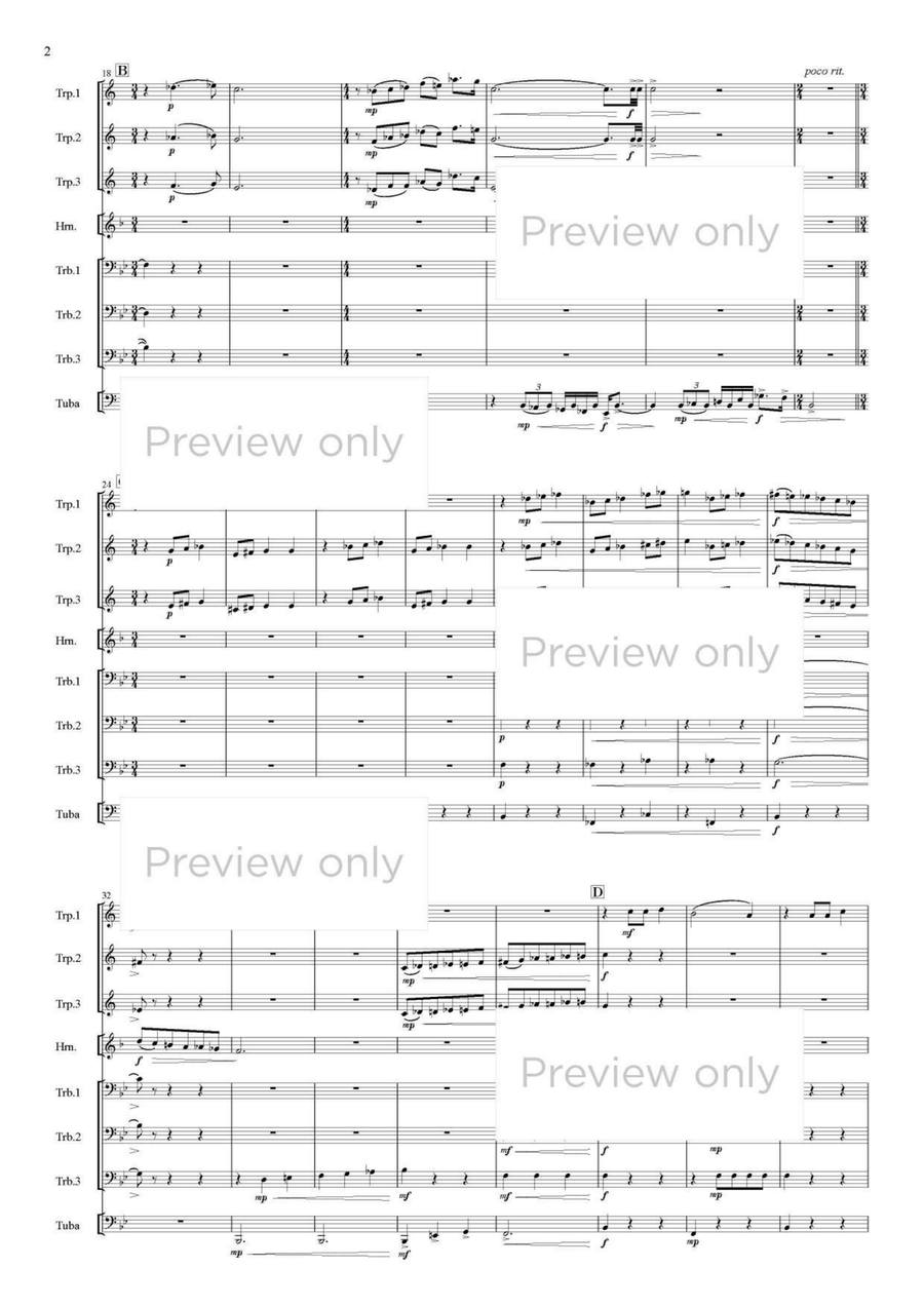 Sunflower Blossomed Hill - Brass Octet Horn scores gallery preview page 3