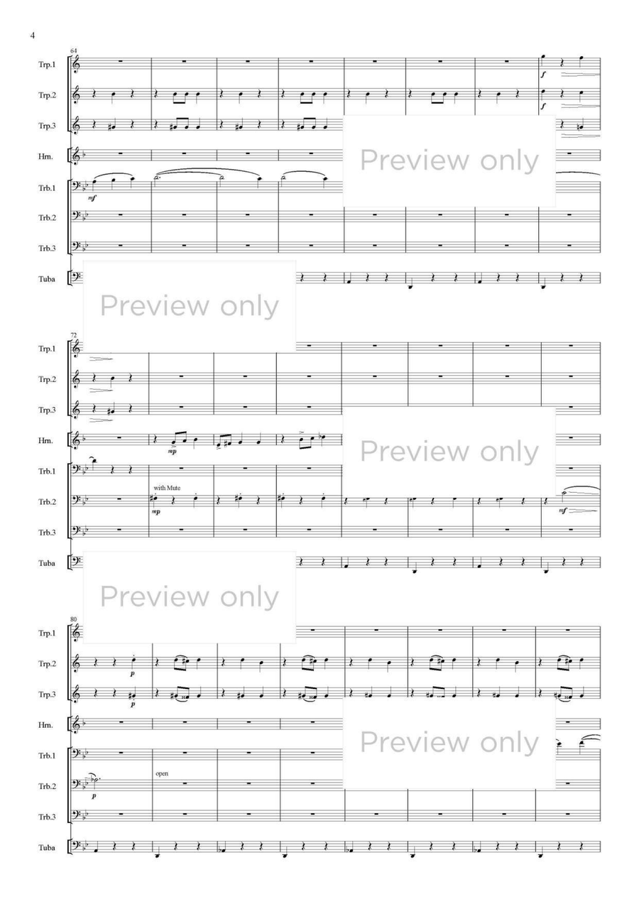 Sunflower Blossomed Hill - Brass Octet Horn scores gallery preview page 5