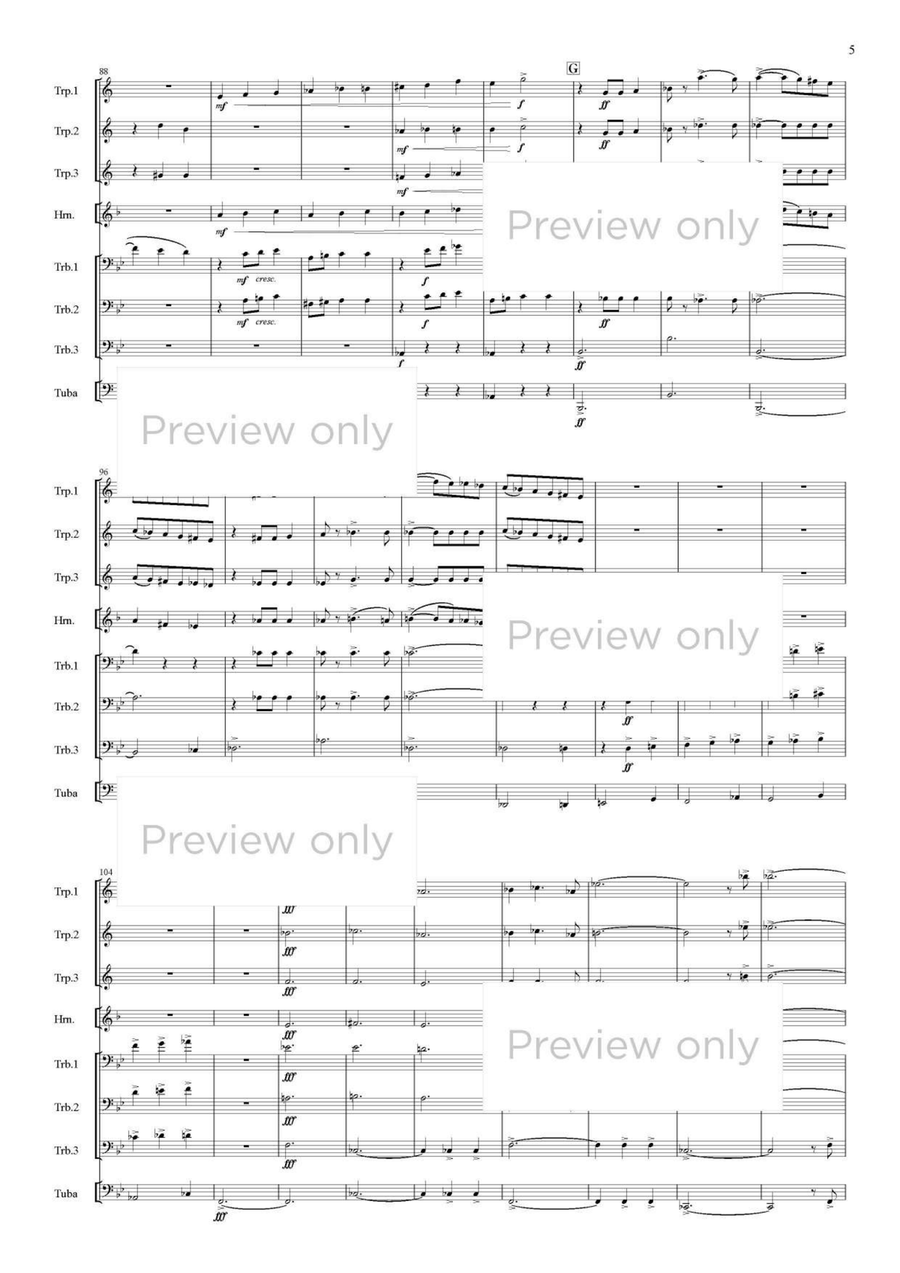 Sunflower Blossomed Hill - Brass Octet Horn scores gallery preview page 6