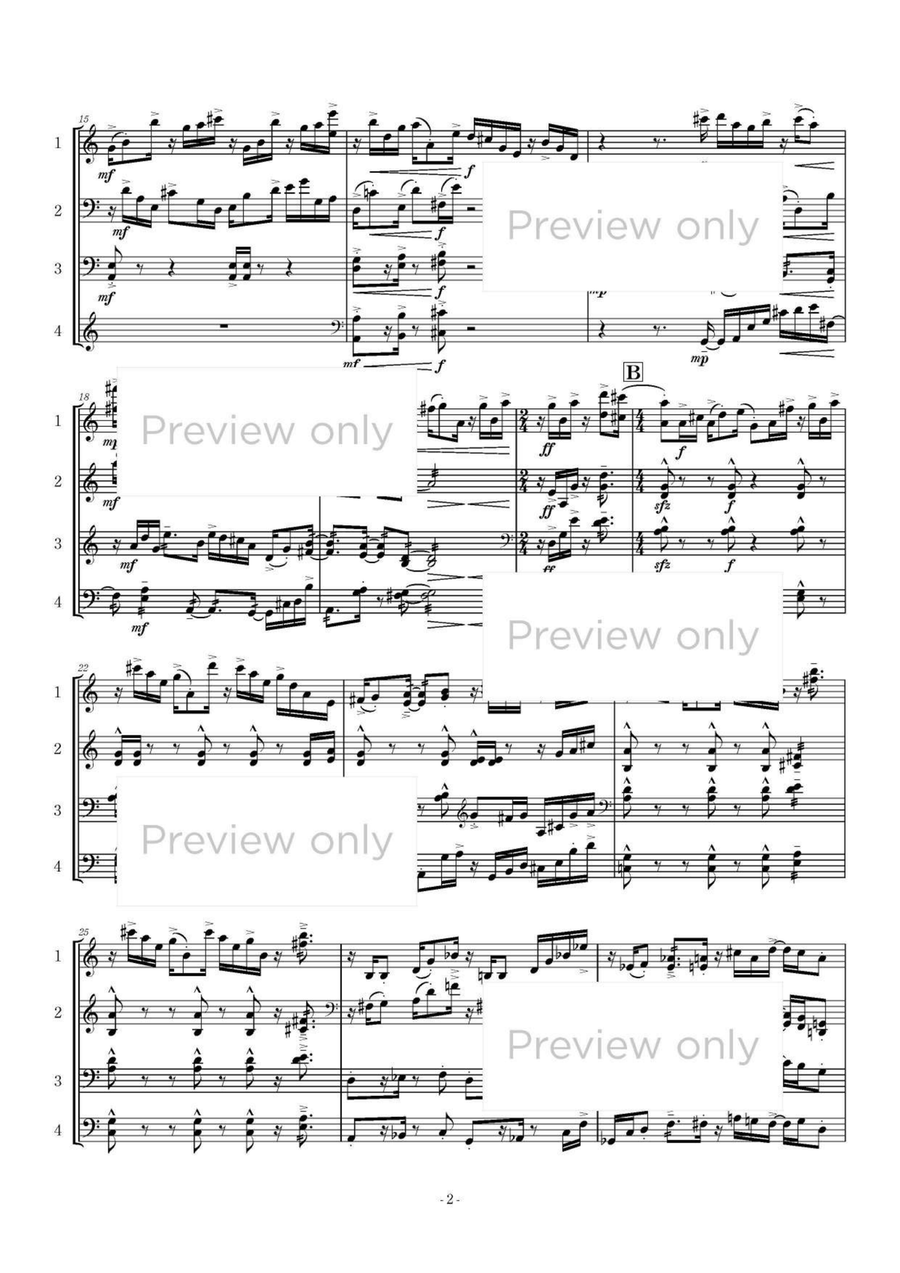 Foot Prints - Marimba Quartet 5-Octaves scores gallery preview page 3