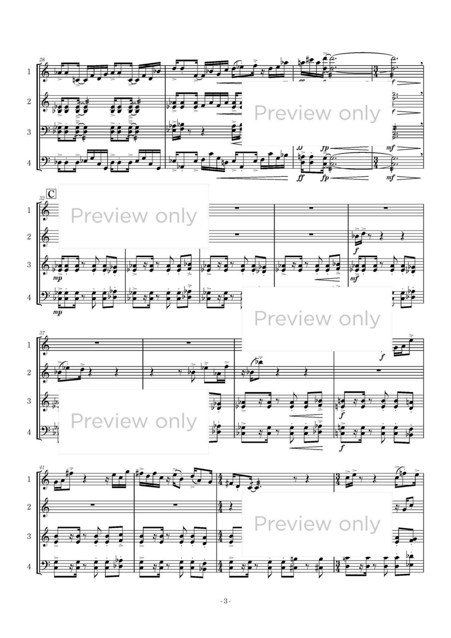 Foot Prints - Marimba Quartet 5-Octaves scores gallery preview page 4