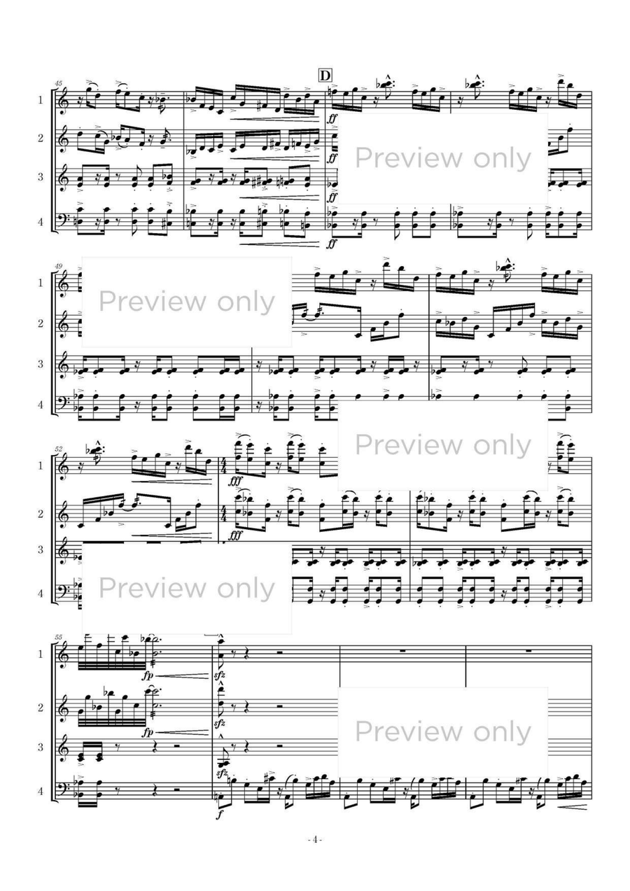 Foot Prints - Marimba Quartet 5-Octaves scores gallery preview page 5