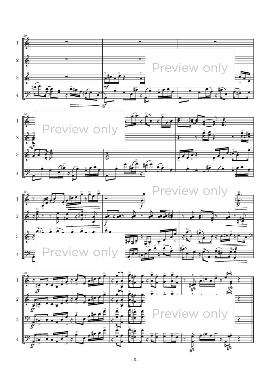 Foot Prints - Marimba Quartet 5-Octaves scores gallery preview page 6