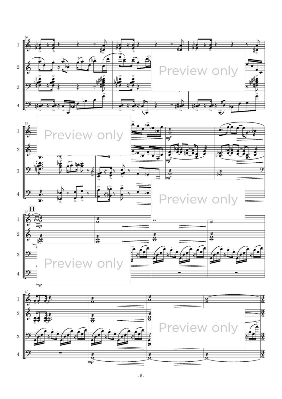 Foot Prints - Marimba Quartet 5-Octaves scores gallery preview page 9