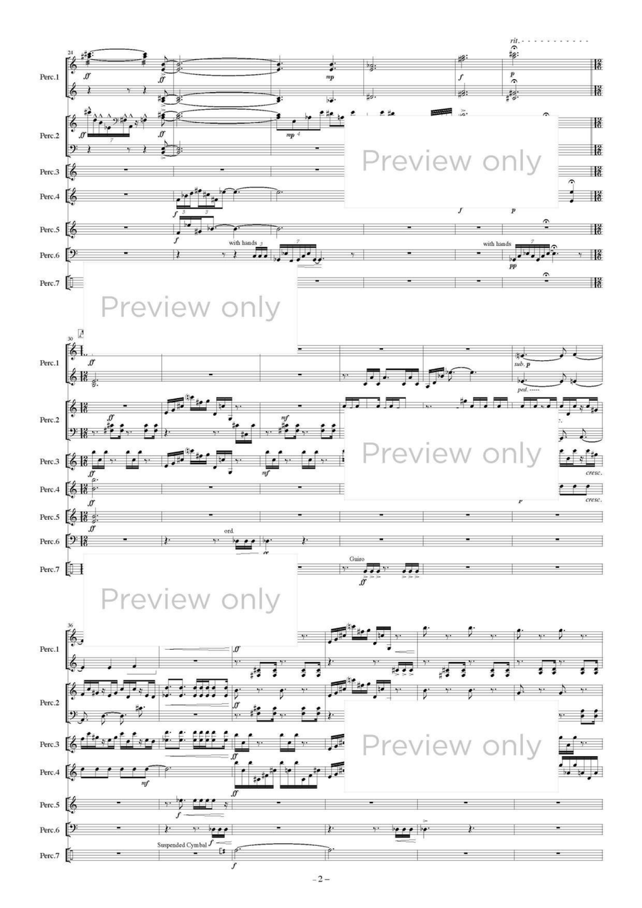 All the Birds return to Earth - Percussion Septet Chamber Music scores gallery preview page 3