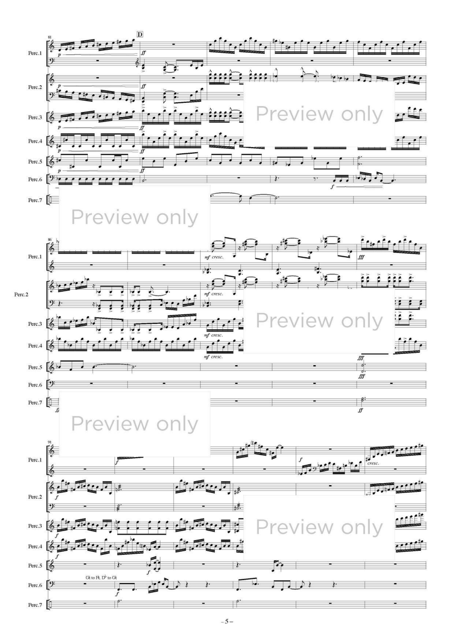 All the Birds return to Earth - Percussion Septet Chamber Music scores gallery preview page 6
