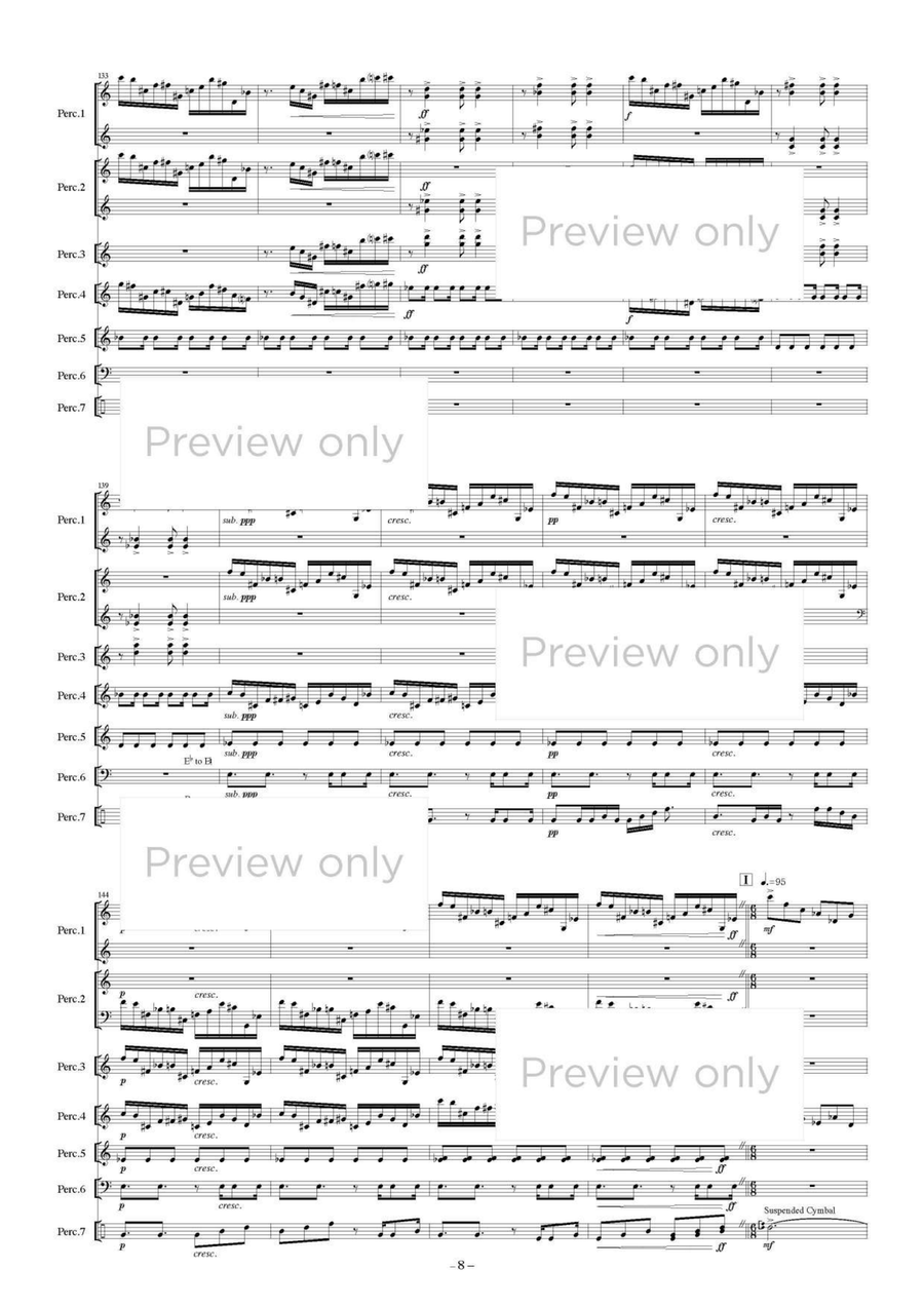 All the Birds return to Earth - Percussion Septet Chamber Music scores gallery preview page 9