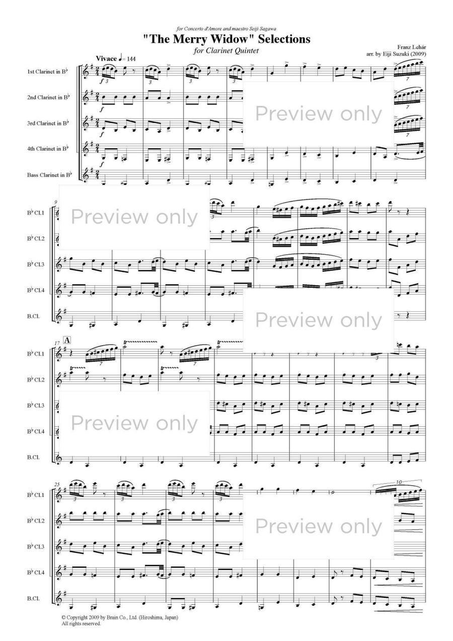 The Merry Widow Selections - Clarinet Quintet Clarinet Quintet scores gallery preview page 2