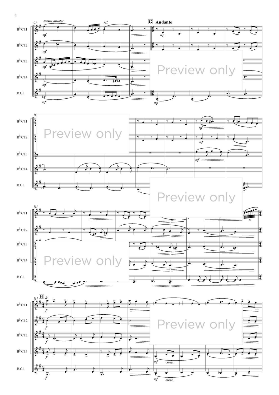 The Merry Widow Selections - Clarinet Quintet Clarinet Quintet scores gallery preview page 5