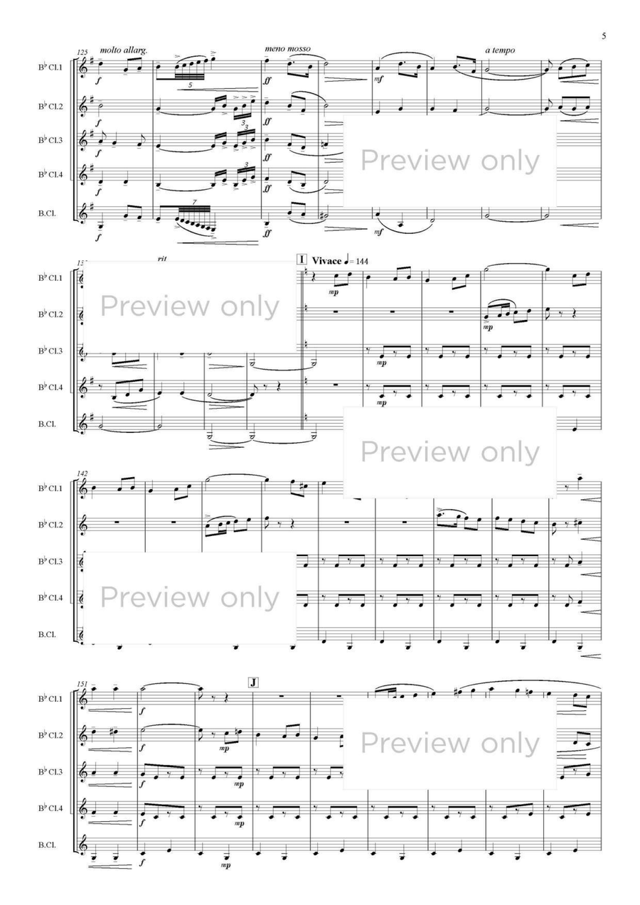 The Merry Widow Selections - Clarinet Quintet Clarinet Quintet scores gallery preview page 6