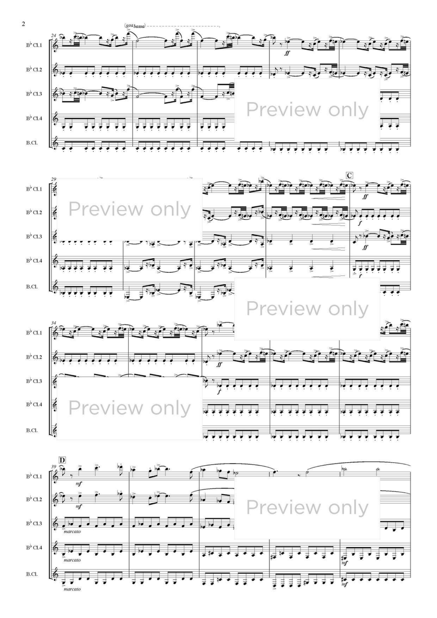 Nobunaga - Clarinet Quintet Clarinet Quintet scores gallery preview page 3
