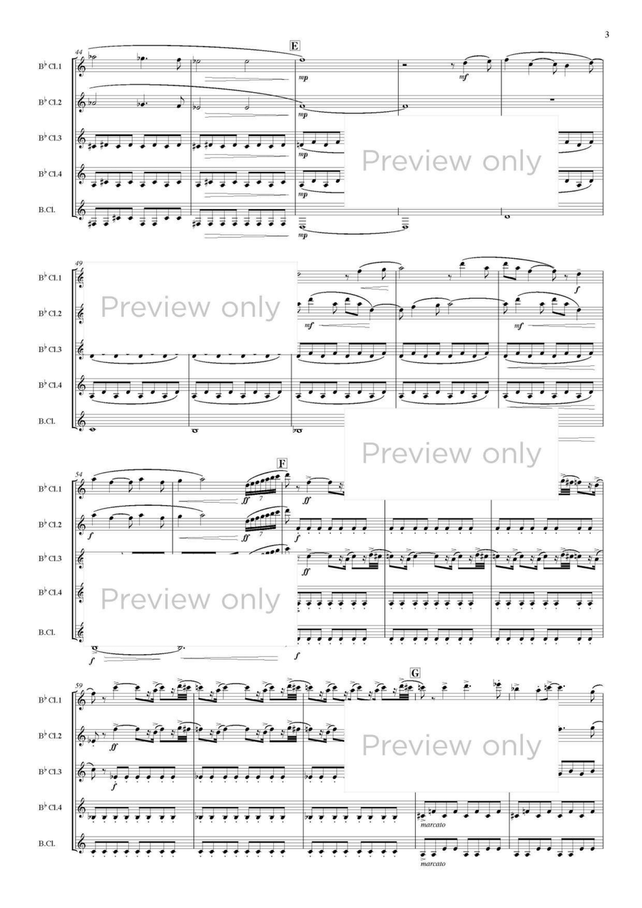 Nobunaga - Clarinet Quintet Clarinet Quintet scores gallery preview page 4