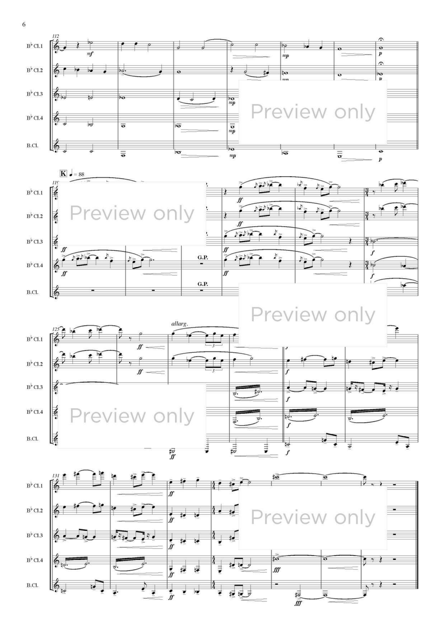 Nobunaga - Clarinet Quintet Clarinet Quintet scores gallery preview page 7
