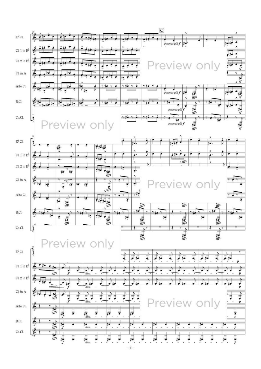 Allegro barbaro - Clarinet Septet Chamber Music scores gallery preview page 3