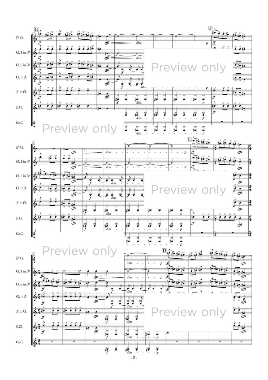Allegro barbaro - Clarinet Septet Chamber Music scores gallery preview page 4