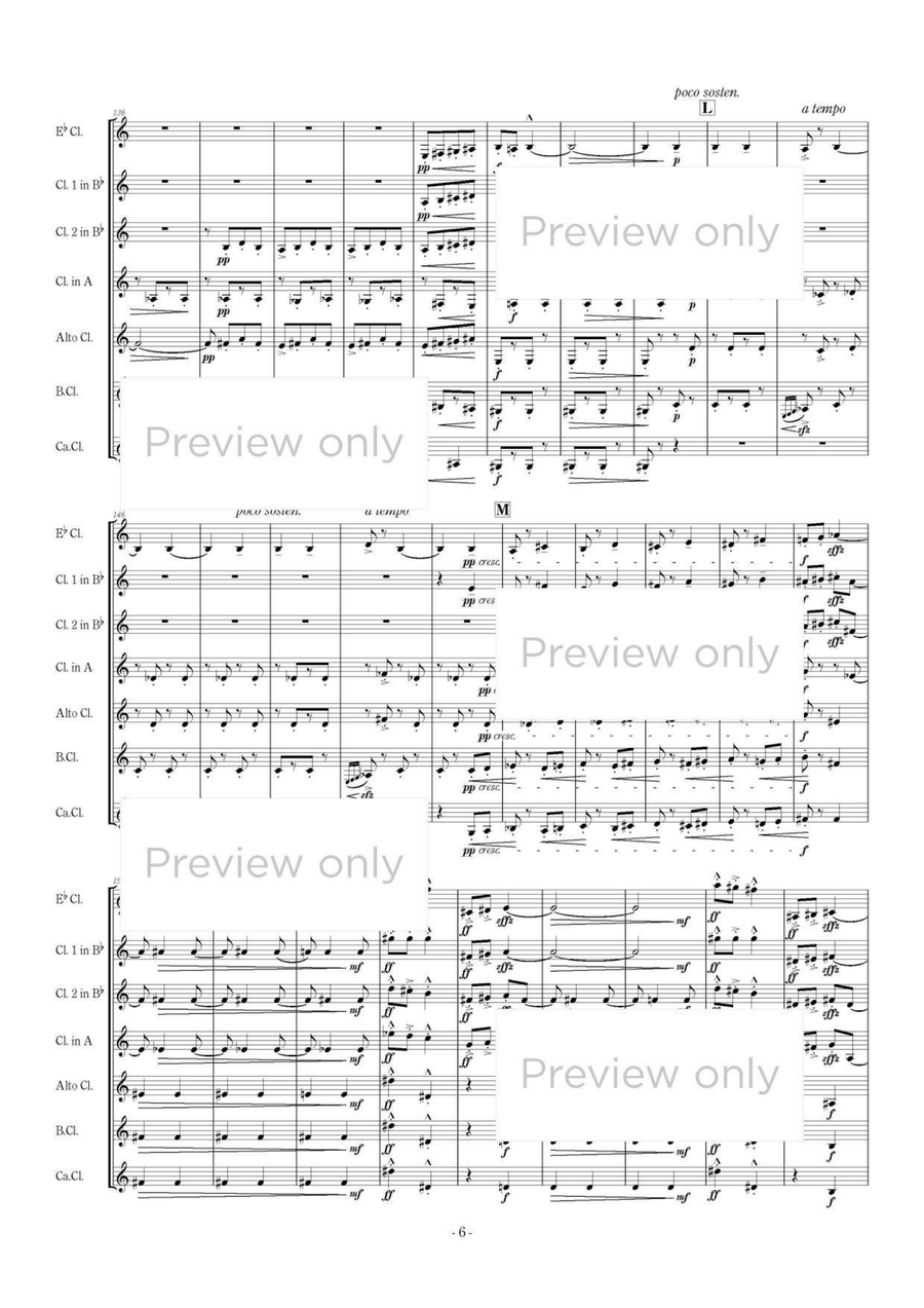 Allegro barbaro - Clarinet Septet Chamber Music scores gallery preview page 7