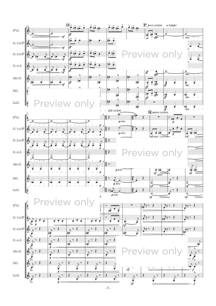 Allegro barbaro - Clarinet Septet Chamber Music scores gallery preview page 8