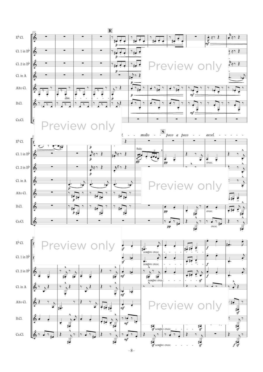 Allegro barbaro - Clarinet Septet Chamber Music scores gallery preview page 9