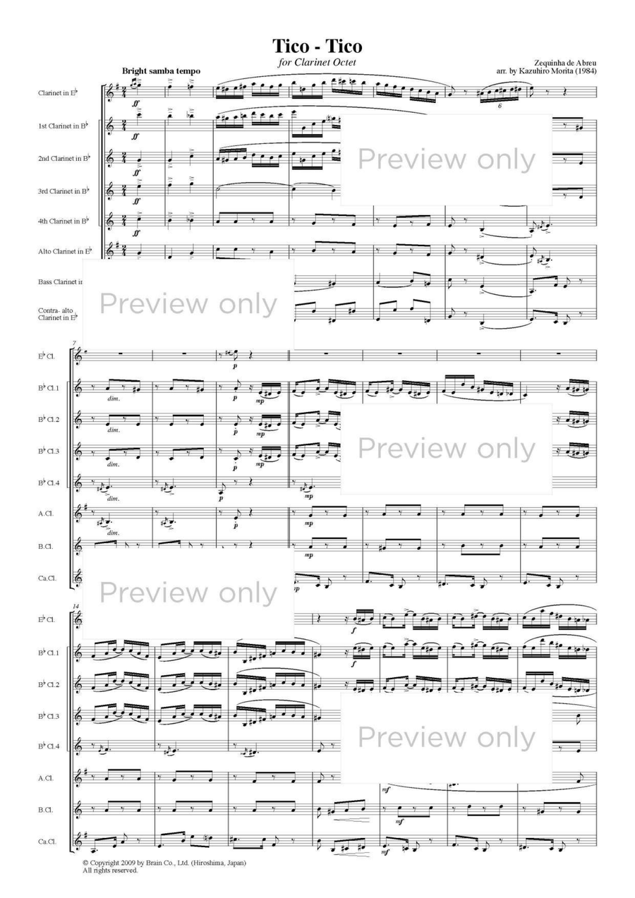 Tico-Tico - Clarinet Octet Clarinet Quartet scores gallery preview page 2