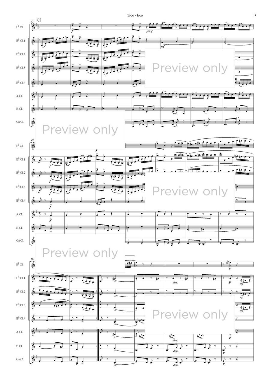 Tico-Tico - Clarinet Octet Clarinet Quartet scores gallery preview page 4