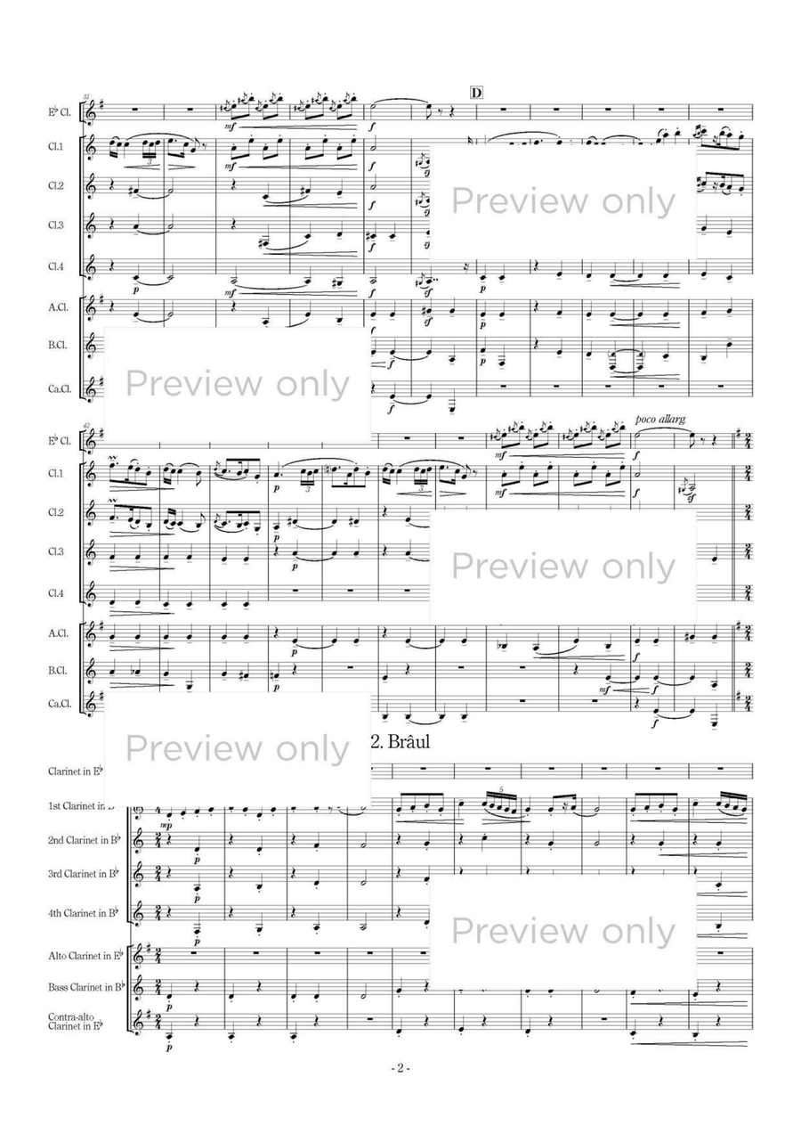 Romanian Folk Dances - Clarinet Octet Clarinet Quartet scores gallery preview page 3
