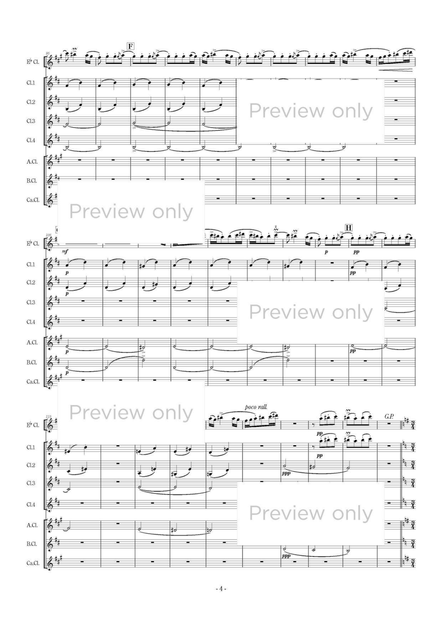 Romanian Folk Dances - Clarinet Octet Clarinet Quartet scores gallery preview page 5