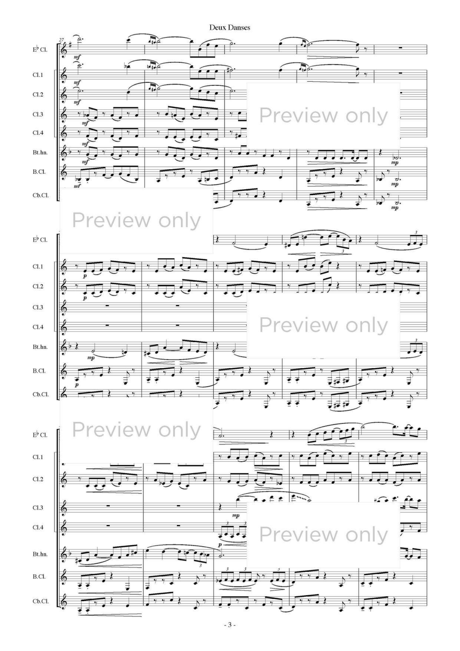 Deux Danses - Clarinet Octet Clarinet Quartet scores gallery preview page 4