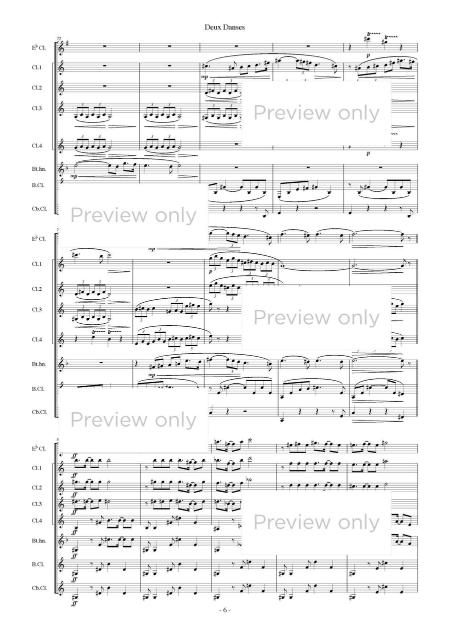 Deux Danses - Clarinet Octet Clarinet Quartet scores gallery preview page 7