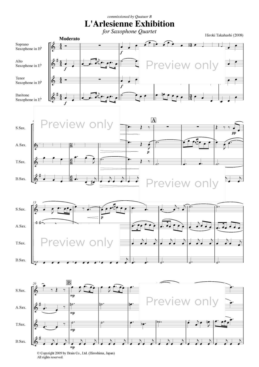 L'Arlesienne Exhibition - Saxophone Quartet Saxophone Quartet scores gallery preview page 2