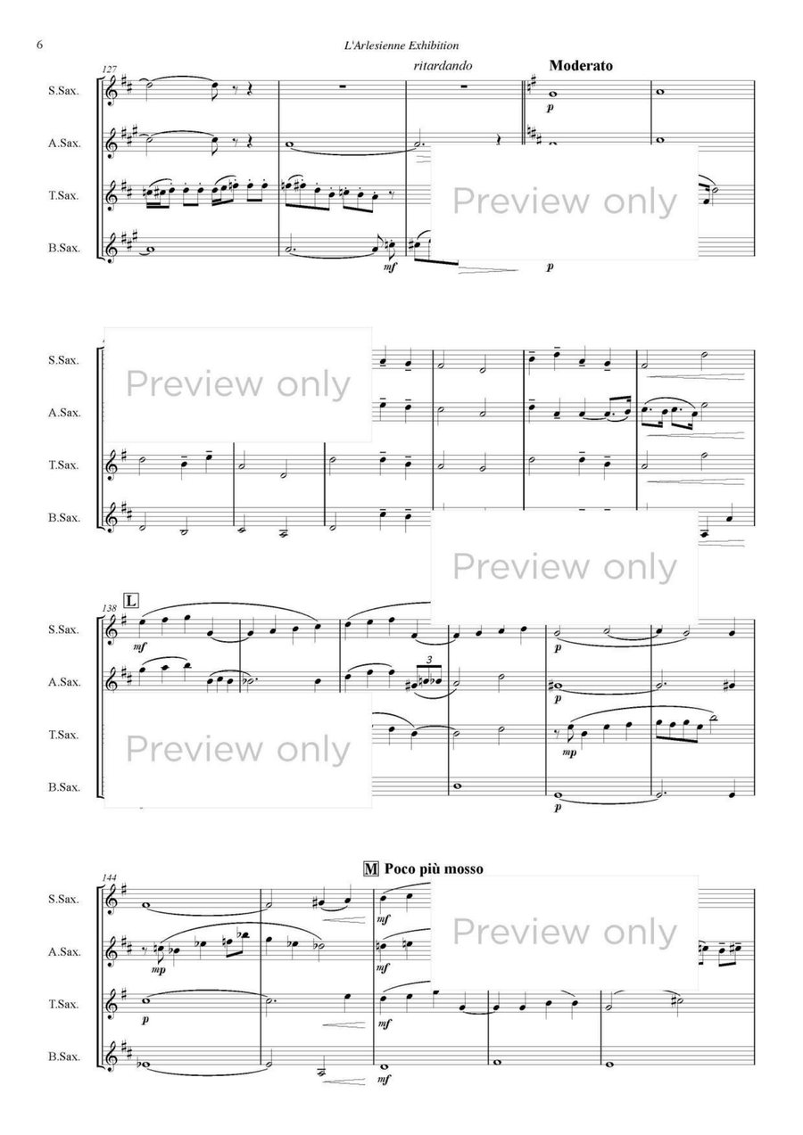 L'Arlesienne Exhibition - Saxophone Quartet Saxophone Quartet scores gallery preview page 7