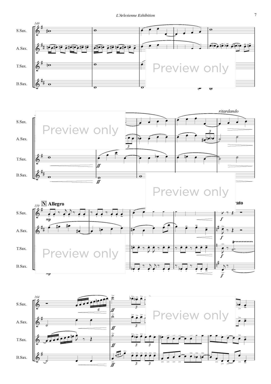 L'Arlesienne Exhibition - Saxophone Quartet Saxophone Quartet scores gallery preview page 8