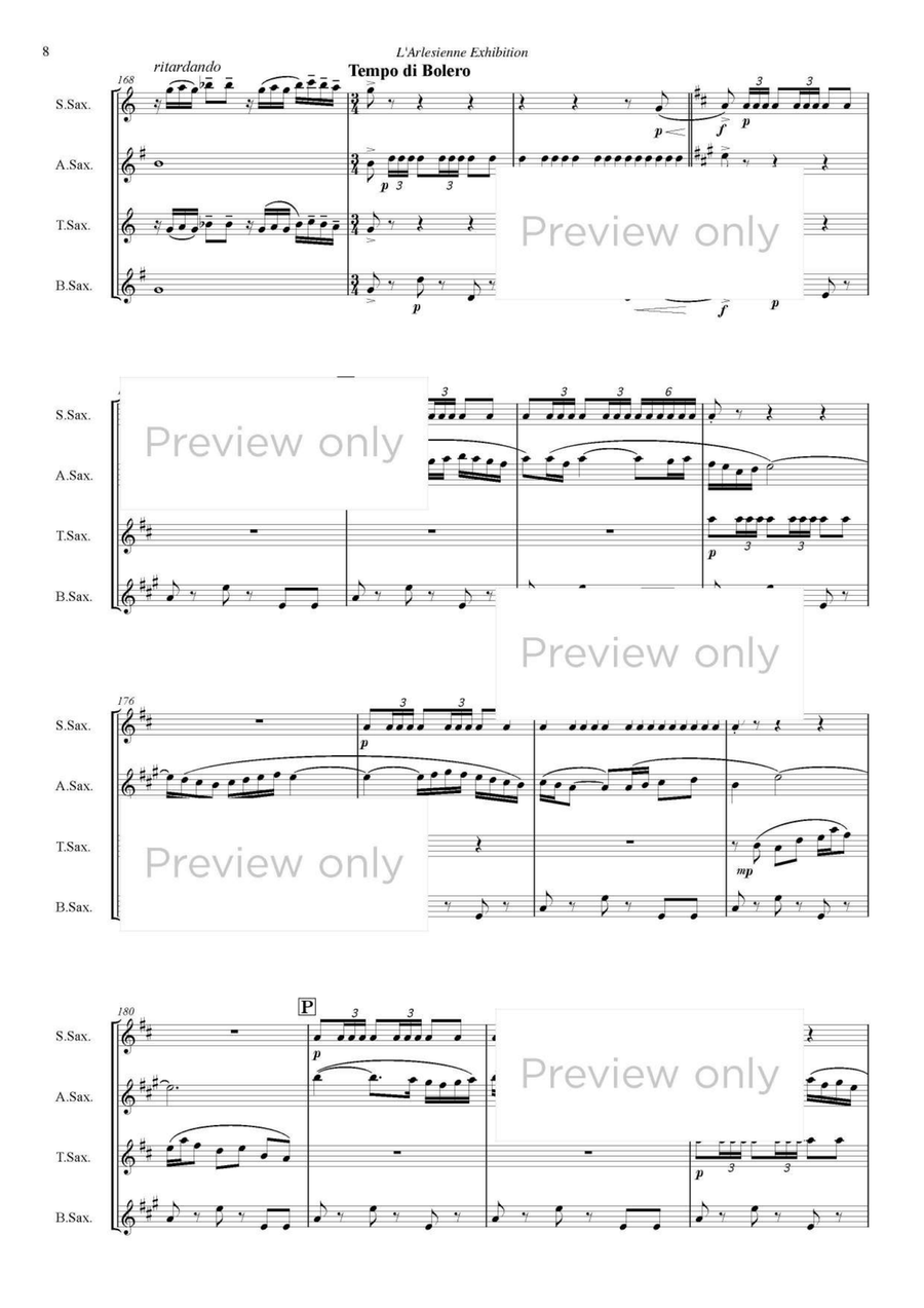 L'Arlesienne Exhibition - Saxophone Quartet Saxophone Quartet scores gallery preview page 9