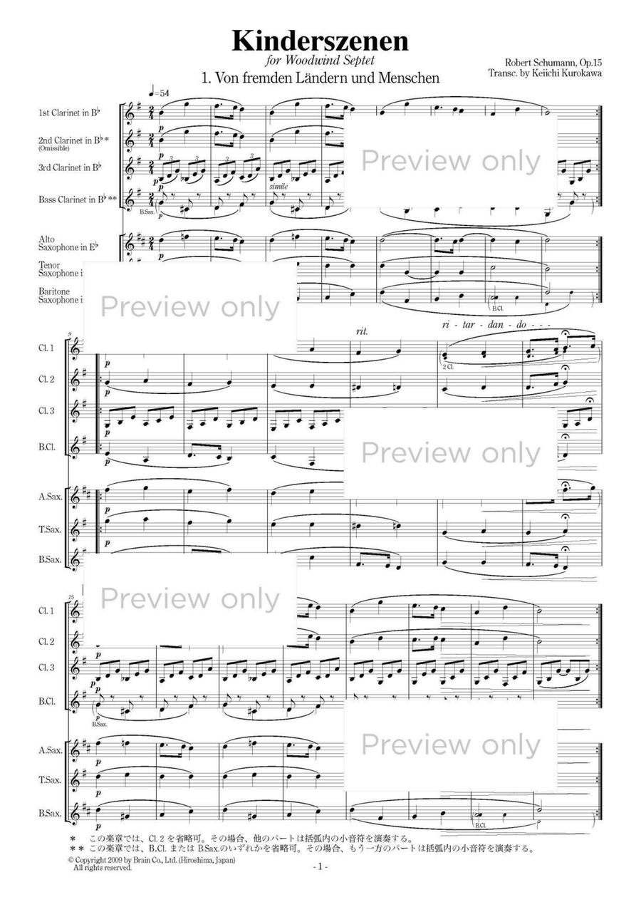 Kinderzenen - Woodwind Septet Chamber Music scores gallery preview page 2