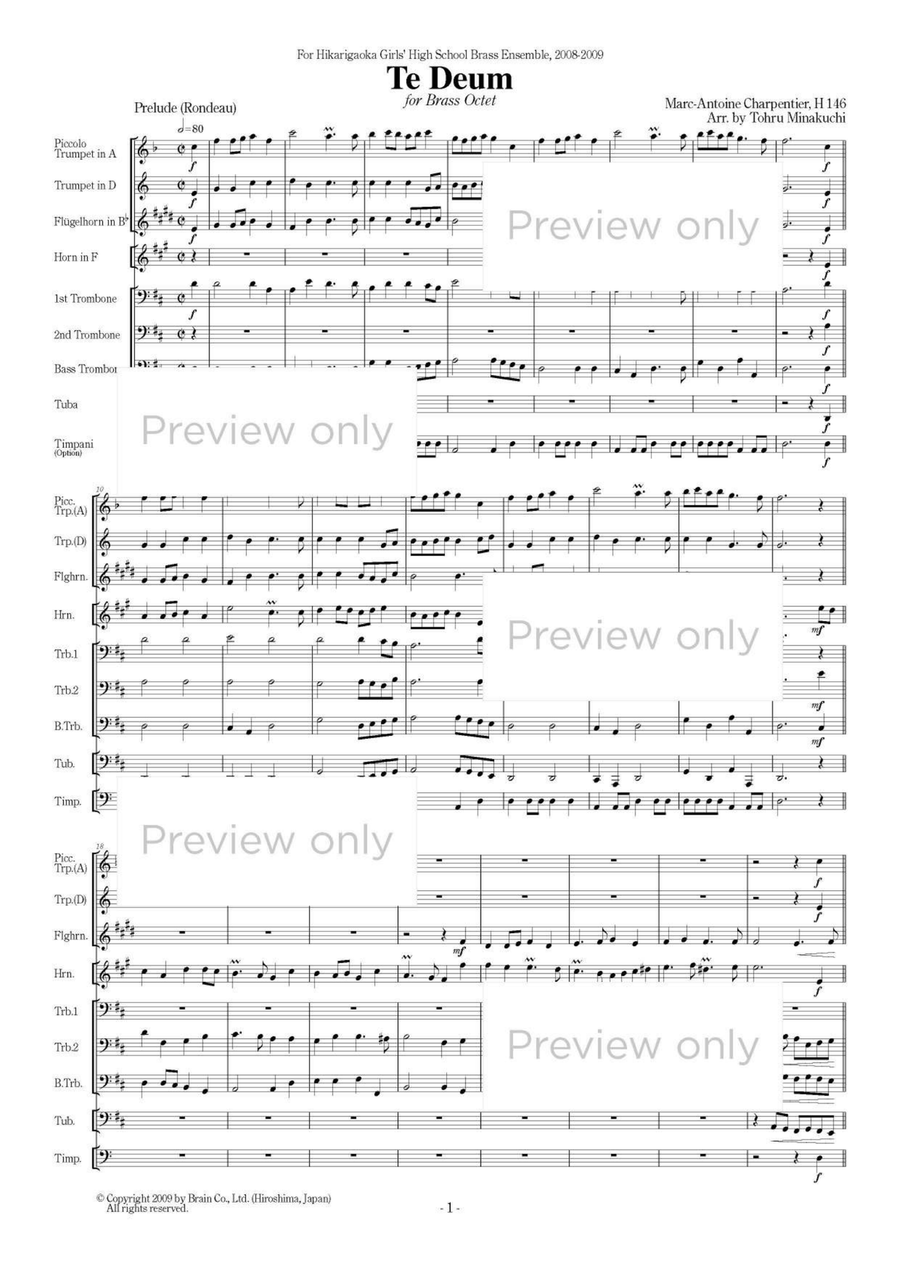 Te Deum - Brass Octet Te Deum - Brass Octet Flugelhorn scores gallery preview page 2