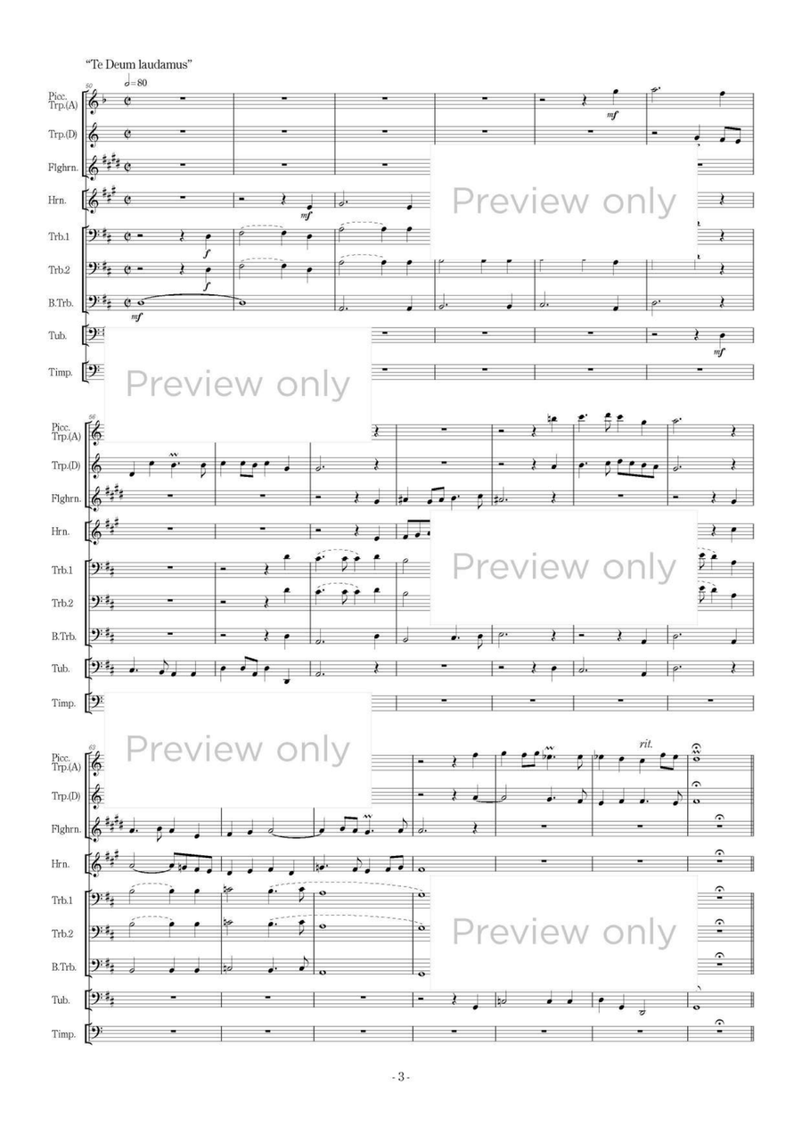 Te Deum - Brass Octet Te Deum - Brass Octet Flugelhorn scores gallery preview page 4