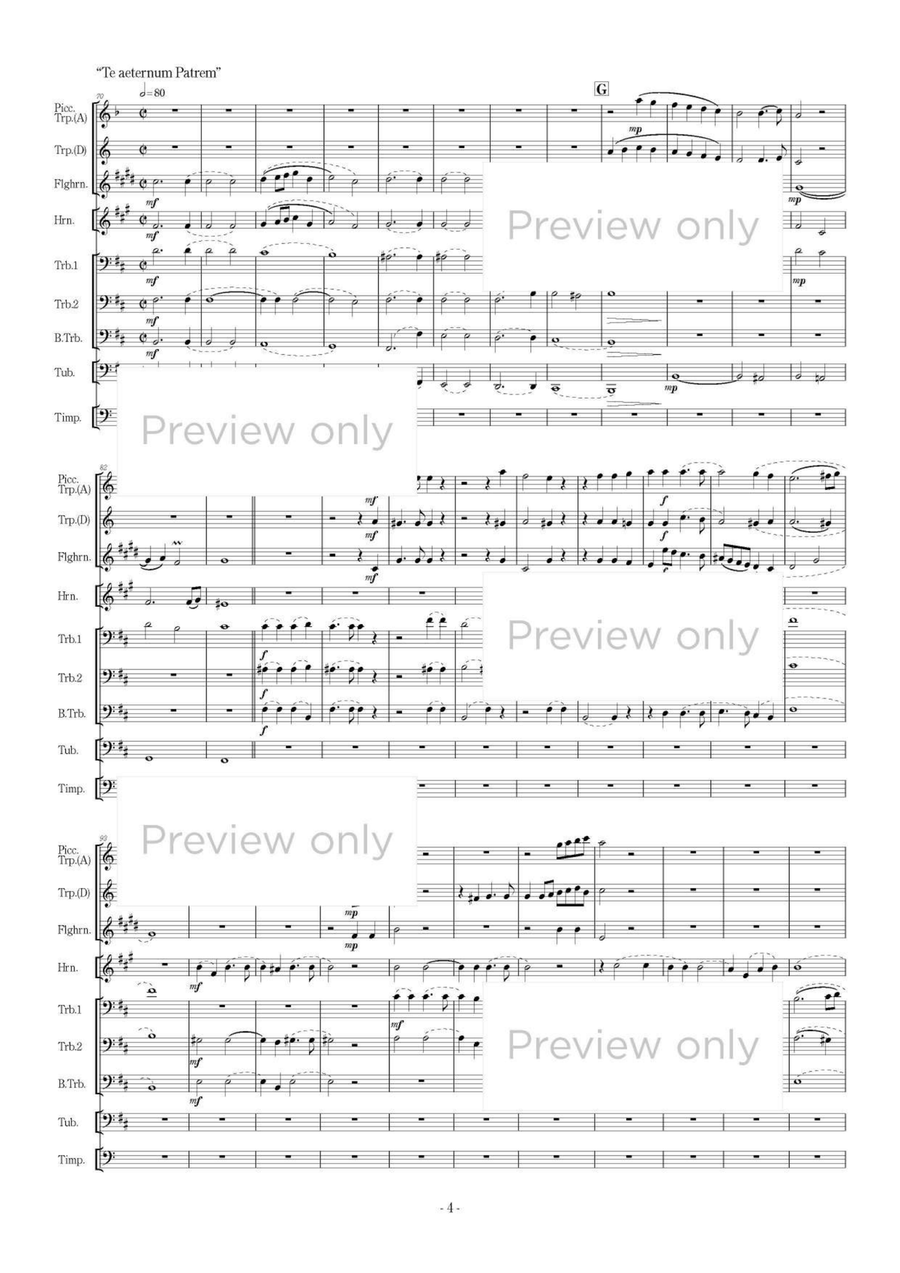Te Deum - Brass Octet Te Deum - Brass Octet Flugelhorn scores gallery preview page 5