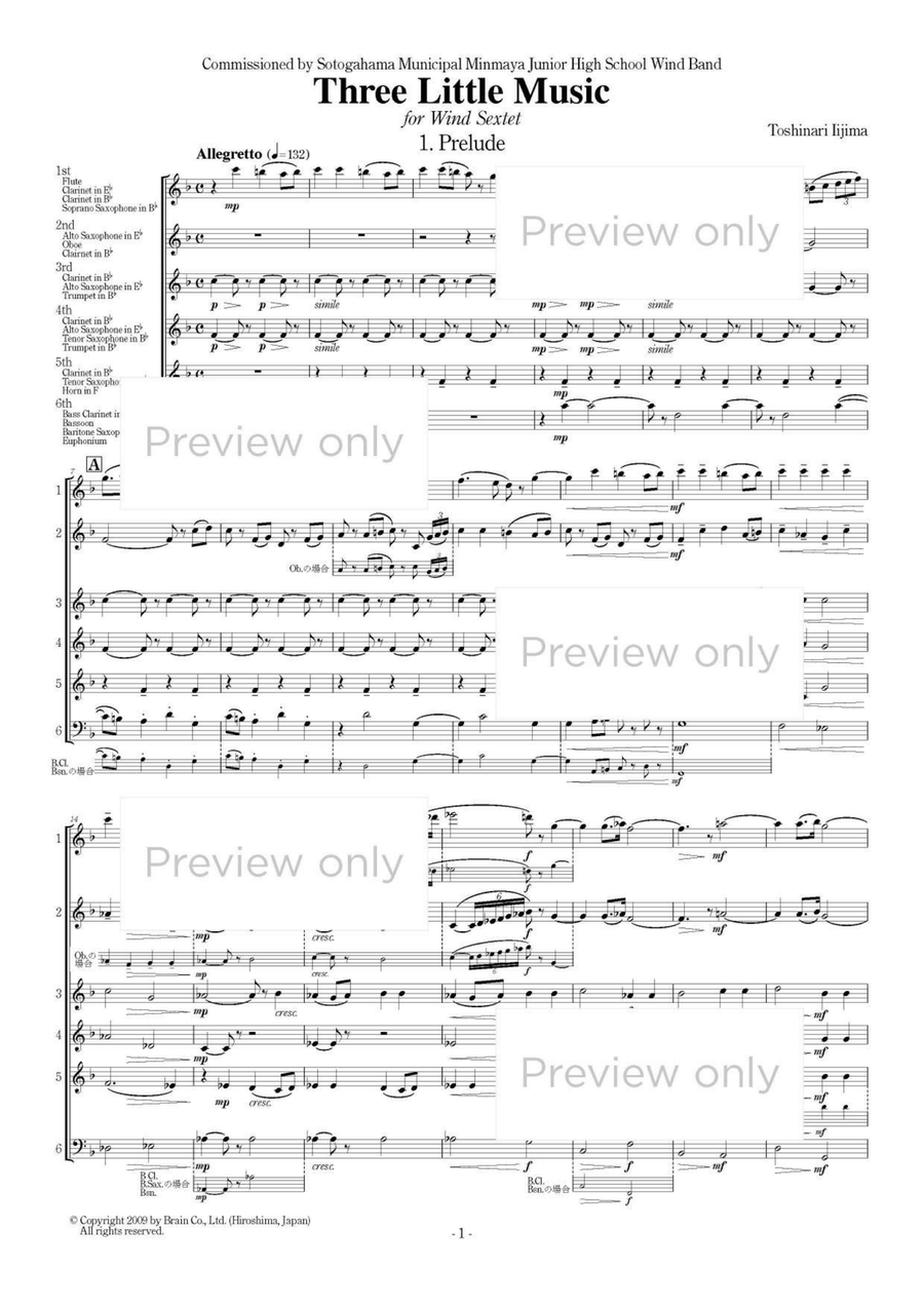 Three Little Music - Mixed Chamber Wind Sextet Chamber Music scores gallery preview page 2