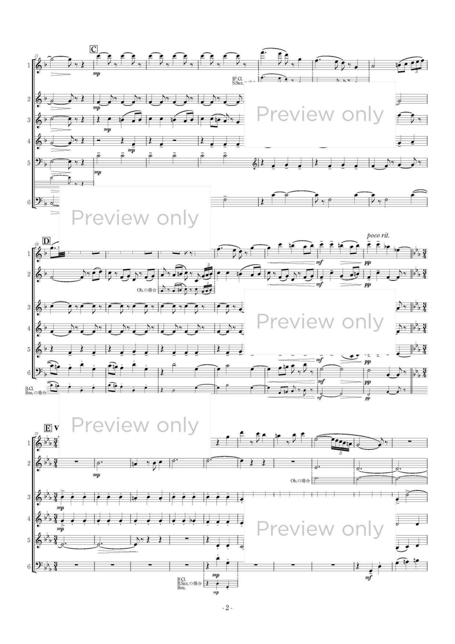 Three Little Music - Mixed Chamber Wind Sextet Chamber Music scores gallery preview page 3