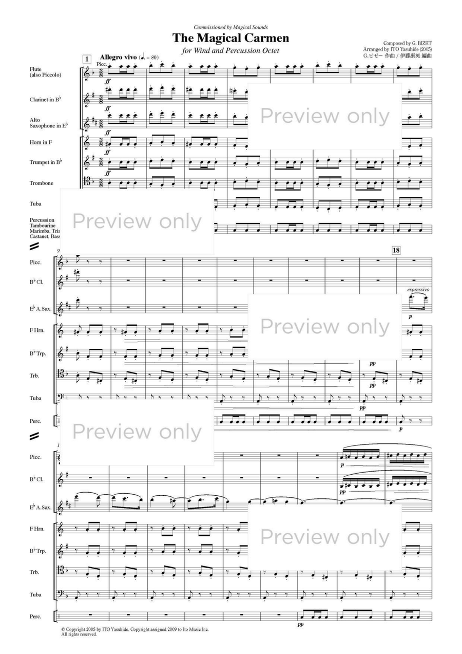 The Magical Carmen - Wind & Percussion Octet The Magical Carmen - Wind & Percussion Octet Chamber Music scores gallery preview page 2
