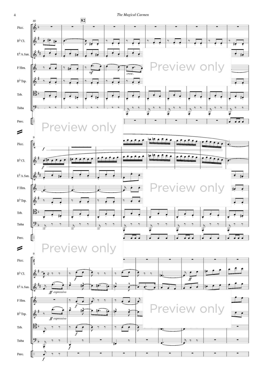 The Magical Carmen - Wind & Percussion Octet The Magical Carmen - Wind & Percussion Octet Chamber Music scores gallery preview page 5