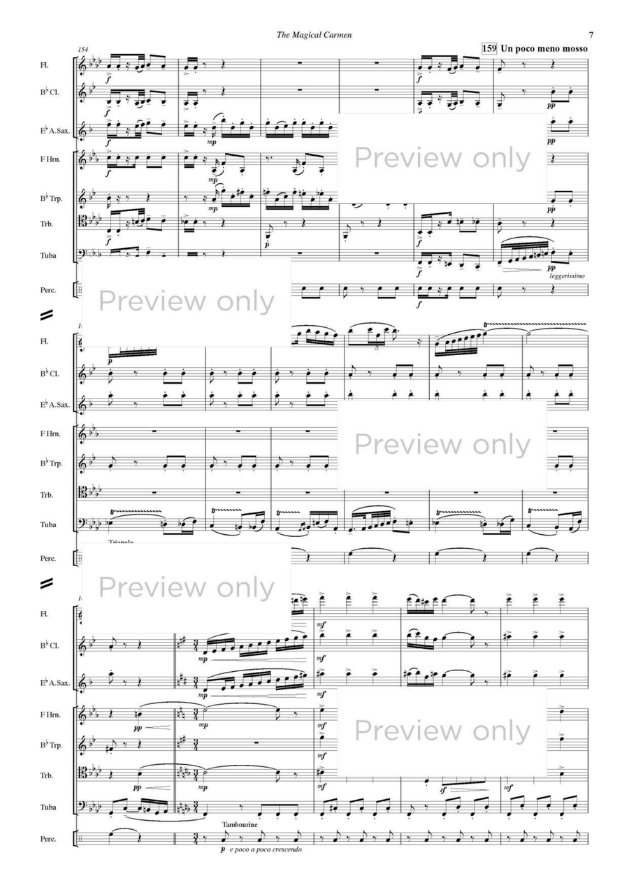 The Magical Carmen - Wind & Percussion Octet The Magical Carmen - Wind & Percussion Octet Chamber Music scores gallery preview page 8