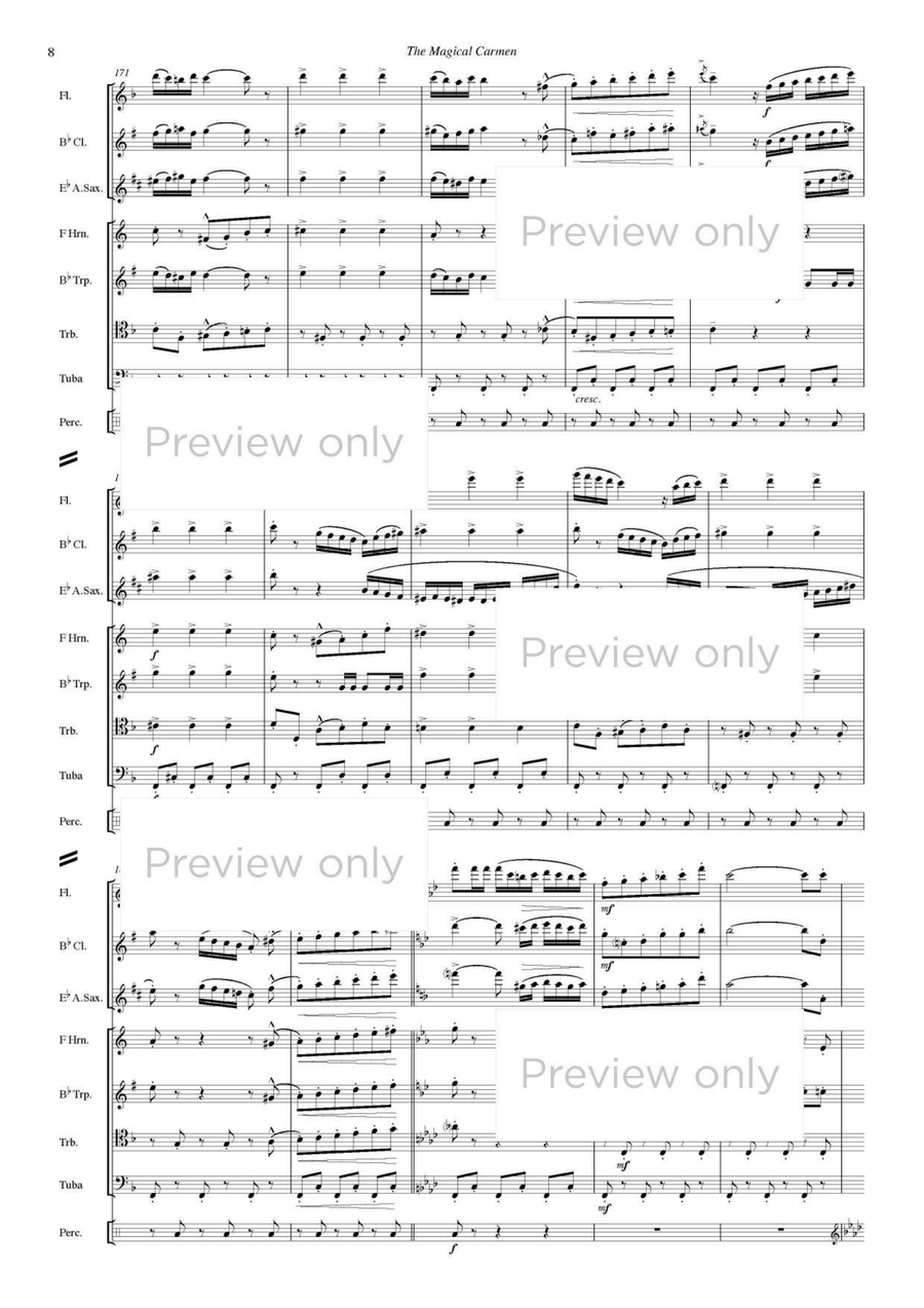 The Magical Carmen - Wind & Percussion Octet The Magical Carmen - Wind & Percussion Octet Chamber Music scores gallery preview page 9