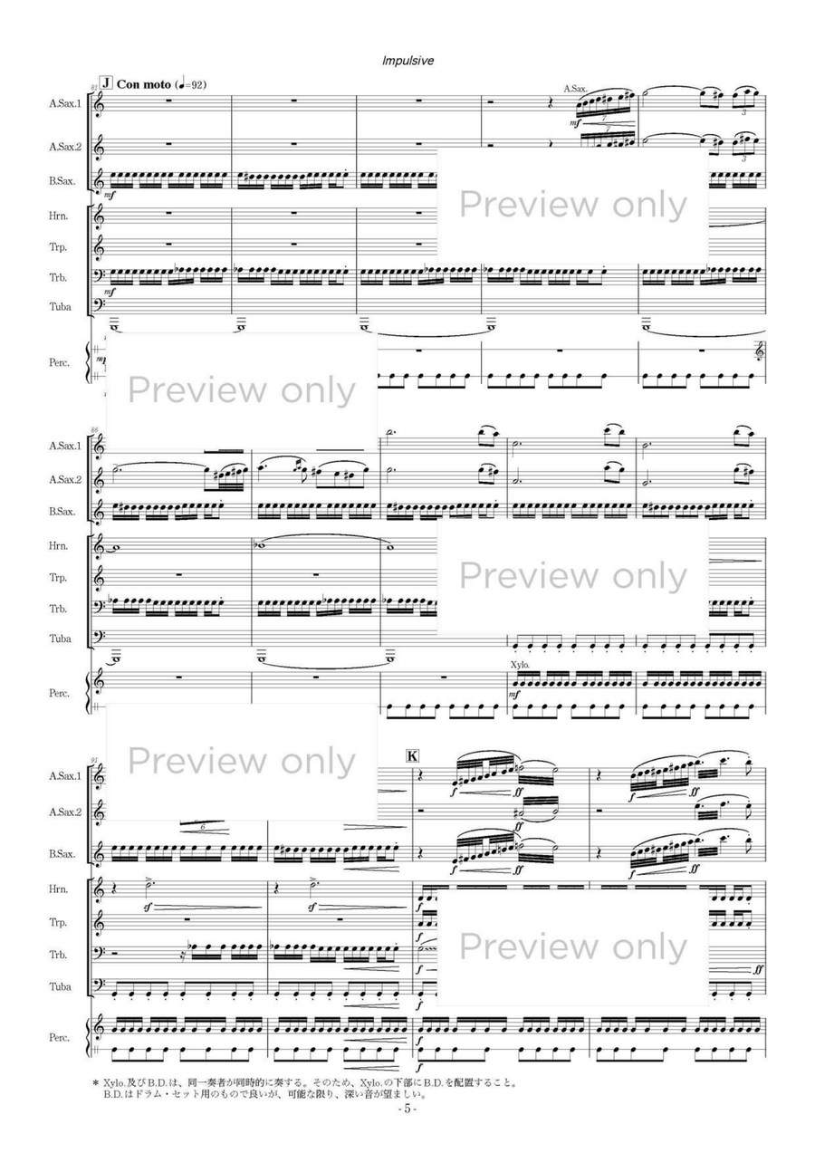 Impulsive - Wind & Percussion Octet Chamber Music scores gallery preview page 6