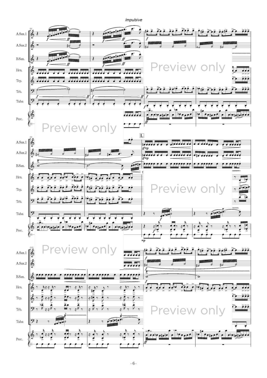 Impulsive - Wind & Percussion Octet Chamber Music scores gallery preview page 7