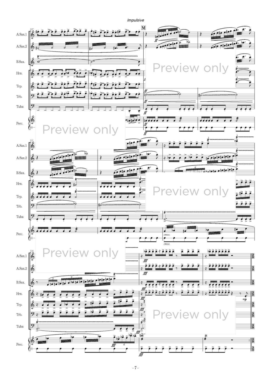Impulsive - Wind & Percussion Octet Chamber Music scores gallery preview page 8